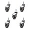 Service Caster 3 Inch Bright Chrome Hooded Polyurethane 10mm Threaded Stem Casters SCC, 5PK SCC-TS03S310-PPUBD-BC-M1015-5 - alternate 4